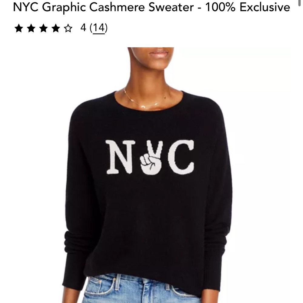 NYC Aqua Cashmere Sweater